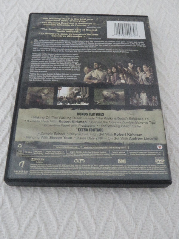 DVD - The Walking Dead - L'intégrale de la première saison. dans CD, DVD et Blu-ray  à Ville de Québec - Image 2