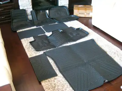 Full 9 Pc. Set of New Tesla 2021 to 2025 Model Y Floor Mat Set, View more