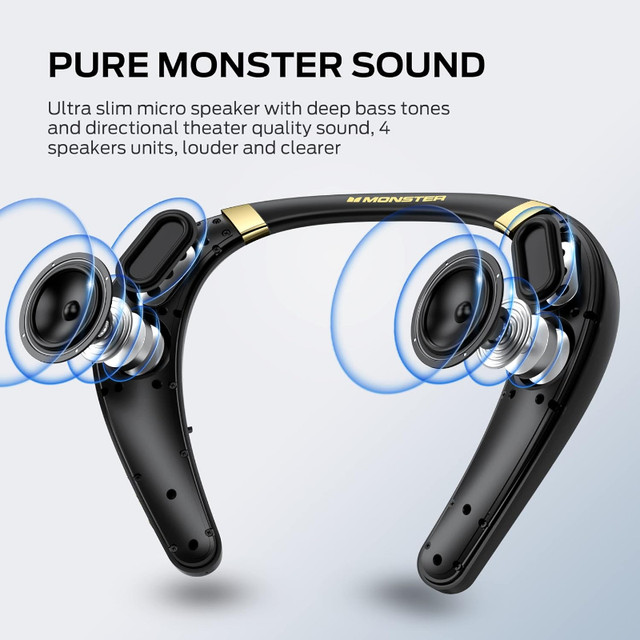 Monster Boomerang Neckband Bluetooth Speaker in Speakers in Markham / York Region - Image 3