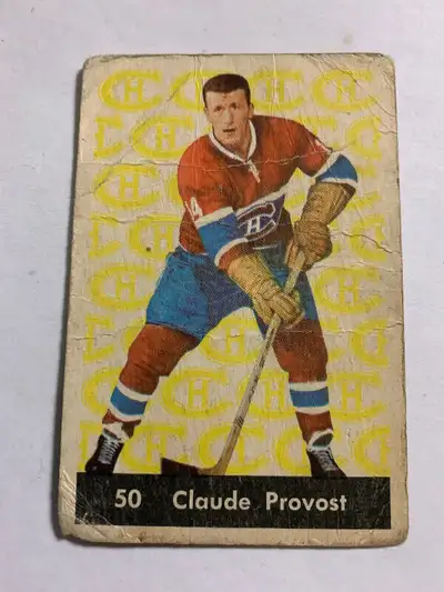 1961-62 PARKHURST MONTREAL CANADIANS VINTAGE #50 CLAUDE PROVOST, View more