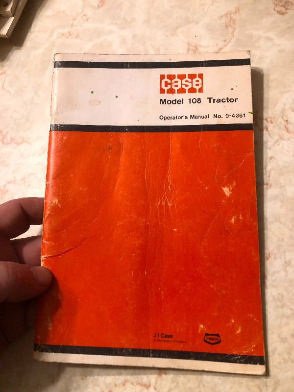 Vintage Case Model 108 Garden Tractor Operators Manual in Lawnmowers & Leaf Blowers in Regina