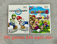 Wii games $45 each obo Mario kart and Mario party 8