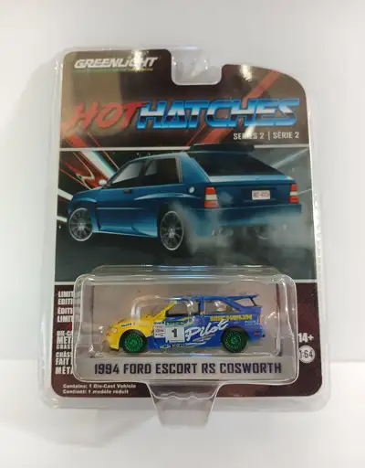 *Chase* 1994 Ford Escort RS Cosworth 2022 Greenlight Hot Hatches, View more