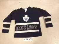 Kids Size 6X Maple Leaf Jersey and other Tops