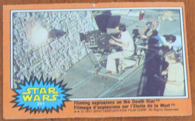 1977 O-Pee Chee Star Wars Filming Explosions On The Death Star 2 in Arts & Collectibles in Bridgewater