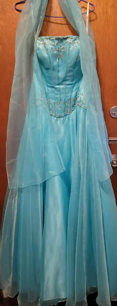 Beautiful Light blue prom dress Size 8 Aviena designs Selling for 60 obo