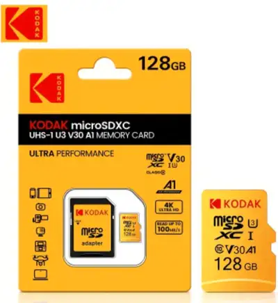 128GB Kodak MicroSD, Memory Card, View more