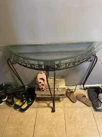Console table and mirror 