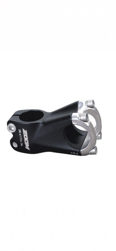 New Zoom 31.8 Bicycle Stem 1 1/8” Threadless 60mm reach 10* rise in Frames & Parts in Oshawa / Durham Region