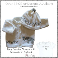 Elephant Baby Sweater, Baby Sweaters, Knitted, Handmade, Baby