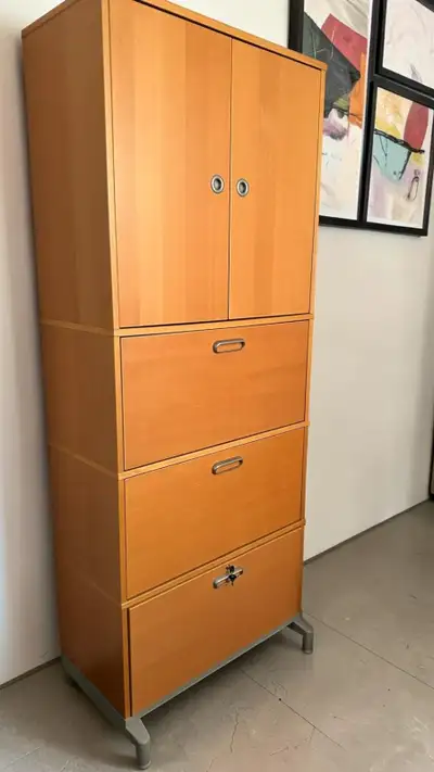 IKEA Tall Office Cabinet with Filing Drawers, View more