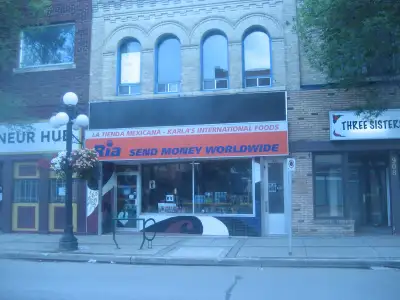 Prime Rosser Ave location, approximately 1350+ sq. ft of main floor commercial space plus mezzanine...