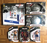 JAKKS PACIFIC ZUFFA MMA PRIDE ACTION FIGURES AND PLAYSET LOT new