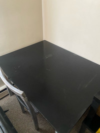 Black and grey kitchen table plus 4 chairs