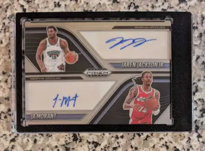 Ja Morant Jaren Jackson Signed Autographed Prizm Basketball Card, View more
