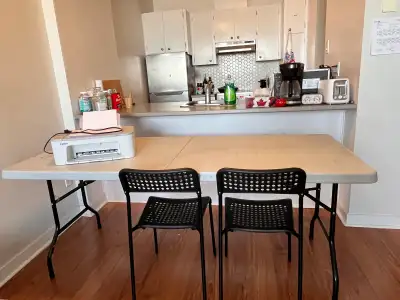 Folding Table with 2 Chairs – Good Condition, View more