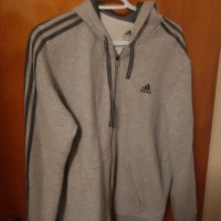 Adidas grey men sweatshirt hoodie Large
