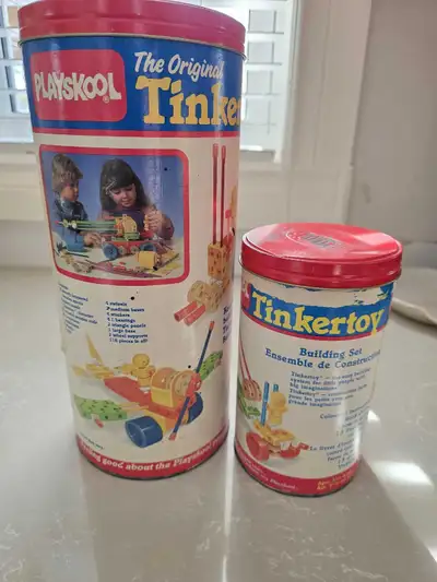 I have two vintage sets of the original Tinkertoy . These sets are in 'like new condition. Asking $5...