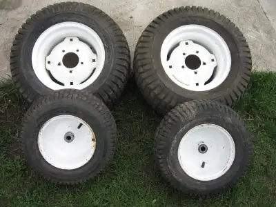 Riding mower tires and rims, View more