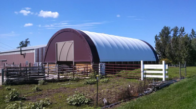 Durable 60'x40'x20' Double Truss Container Shelter (610g PVC), View more