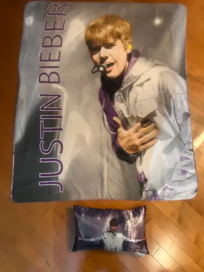 Justin Bieber Fleece  blanket and pillow, View more
