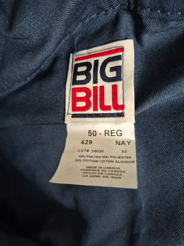 I HAVE BIG BILL COVERALS  SIZE 50  & 48s REG, NEW.