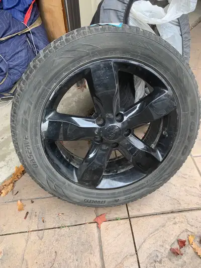 Have 2 rims Includes winter tires No scratches or damage Came off Jeep Grand Cherokee