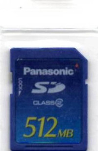 PANASONIC / CARTE SD / SD CARD / 512 MB / neuf / 1x /