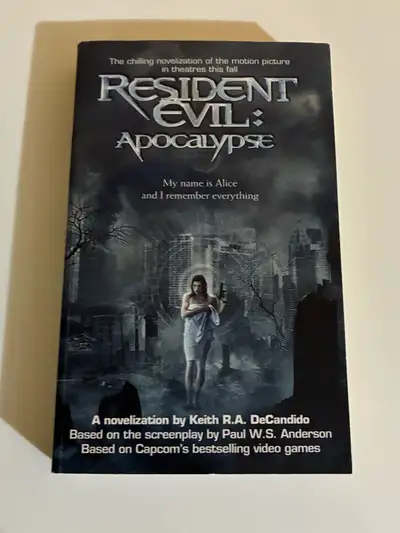 Selling my Resident Evil Apocalypse 1st Edition paperback book. The book is in great condition with...