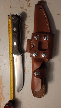 Bark River Bravo 1.5 with Custom Leather Sheath