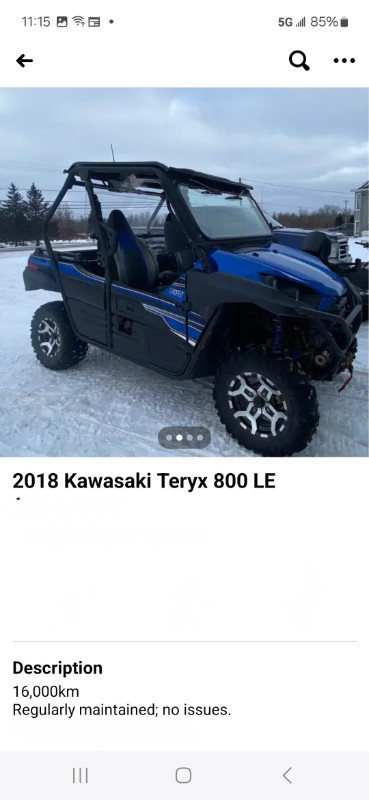 2018 Kawasakia Teryx 800 LE in ATVs in Moncton - Image 3
