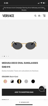Versace medusa oval sunglasses
