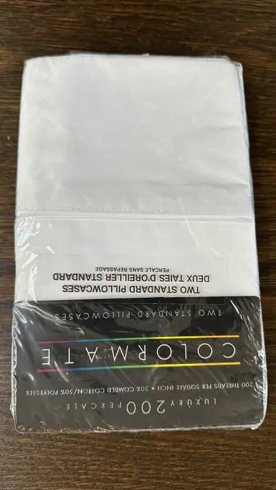 NEW pillow cases, vinyl twin mattress covers, shower curtains, View more