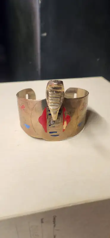 Handmade jewelry Egyptian Queen Cleopatra Cobra Brass Bracelet, View more