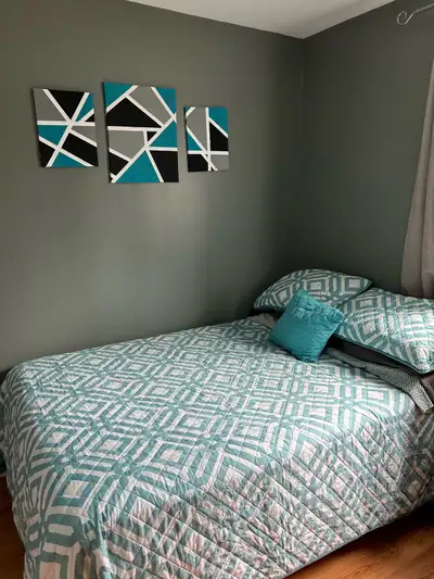 One clean quiet room for rent on the main floor of a quiet west end bungalow. The fully furnished ho...