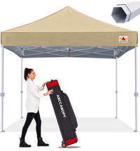 ABCCANOPY Premium Commercial Pop-up Canopy, 10x10 khaki - NEW