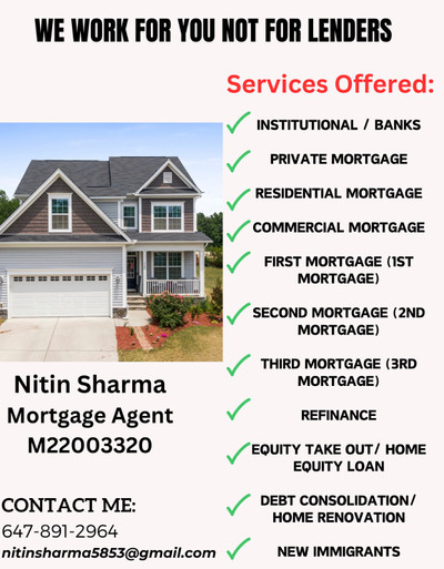 Mortgages with A- Banks , B-side ,Private, (100% Success Rate )