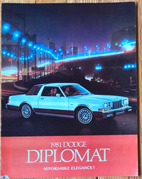 1981 DODGE DIPLOMAT AUTO BROCHURE FOR SALE