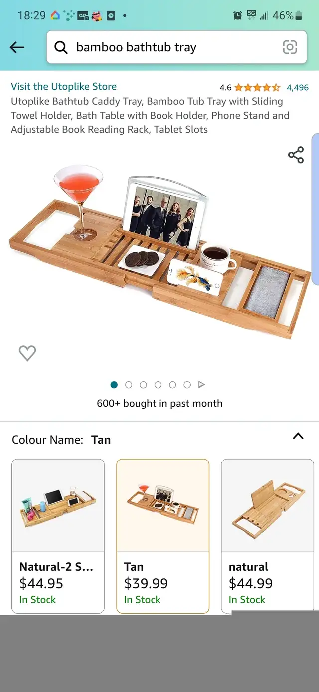 Like-new Utoplike Bamboo Bathtub Tray in Bathwares in Markham / York Region - Image 3