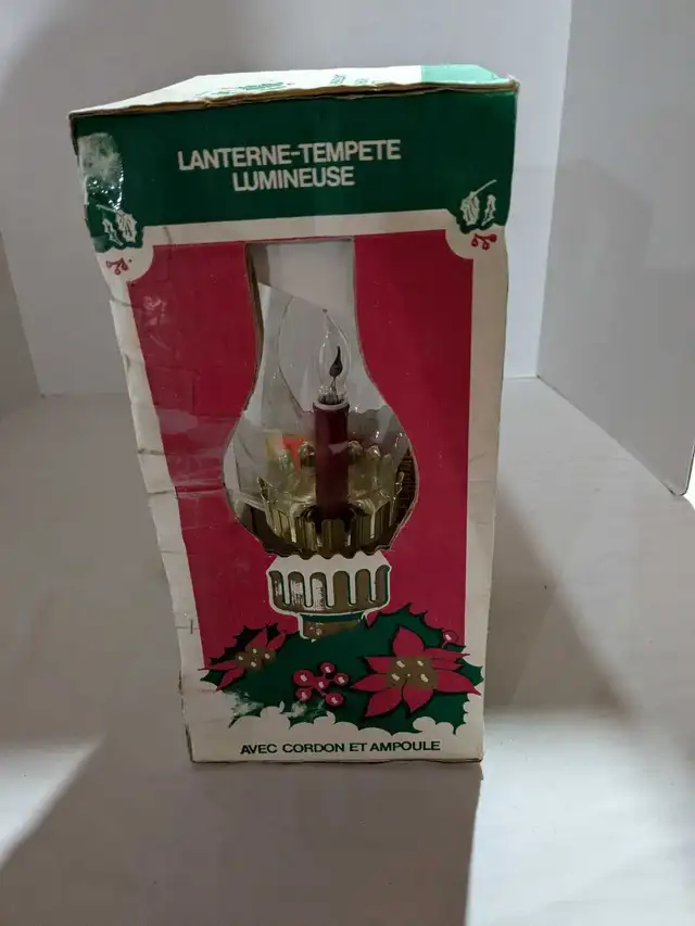 VTG Noma electric illuminated hurricane lantern  flicker flam in Holiday, Event & Seasonal in Charlottetown - Image 7