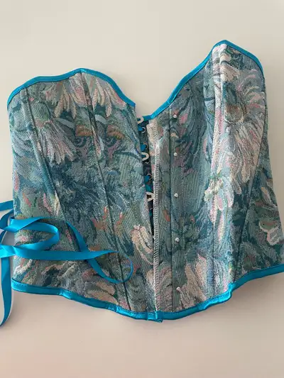 Blue Patterned Corset, View more