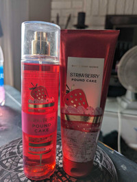 BBW Strawberry Pound cake lotion and spray 