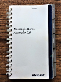 RARE 1987 MICROSOFT MACRO ASSEMBLER 5.0 REFERENCE MANUAL