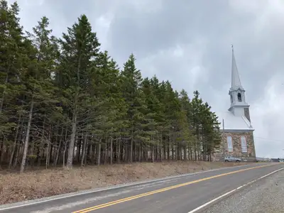 Unique Century-old church in the mountains above the seaway., View more