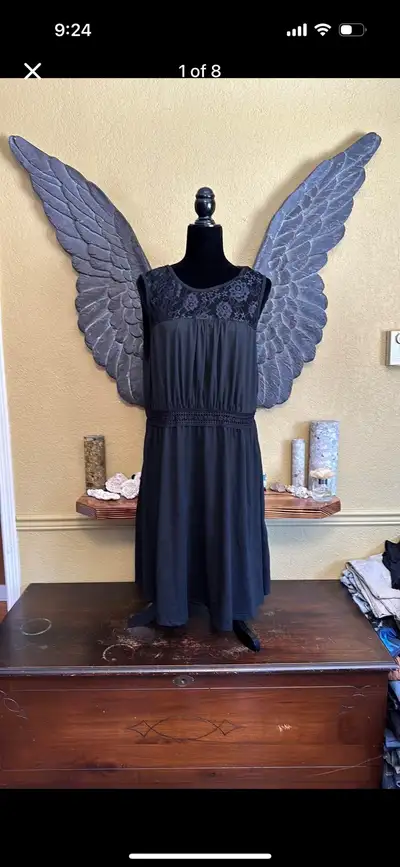 SHEIN Little Black Dress With Lace Chest, View more
