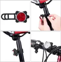 2 Pack USB Rechargeable Bike Light Set