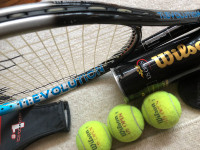Dunlop tennis racquet & ball 