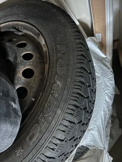 Set of Nordic winter tires on rims size 225/60R17 5x110 bolt pattern 17x6.5 steel wheel Center bore...