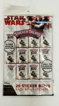 Star Wars 20 Count Stickers Treats Valentine Boxes by Disney