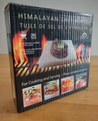 Himalayan Salt Block FORNO BBQ Brick Cooking Tile Salt Slab NEW, View more